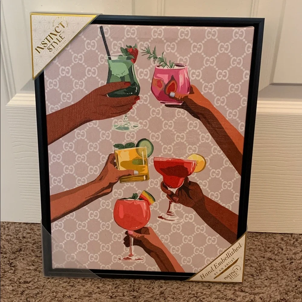 FASHION INSPIRED Cocktails Picture with Black Frame